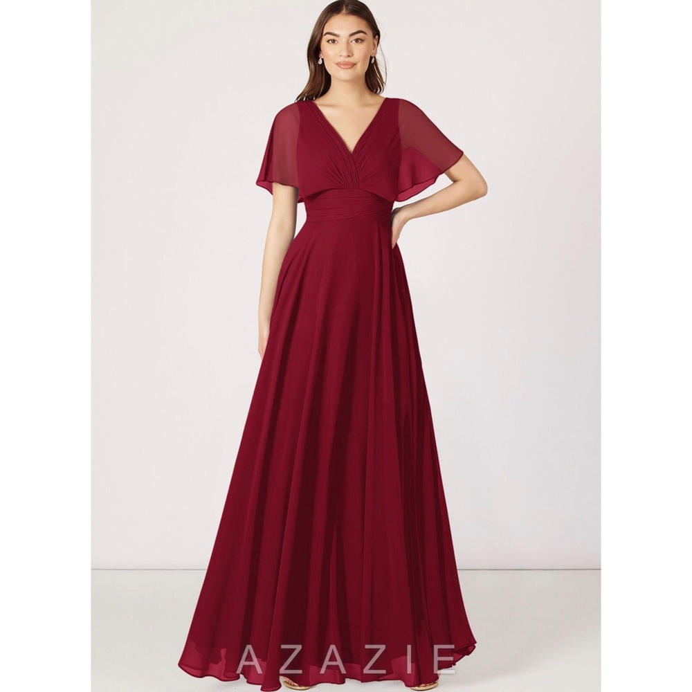 Never Worn Azazie Pamela Dress Size 4 in Burgundy